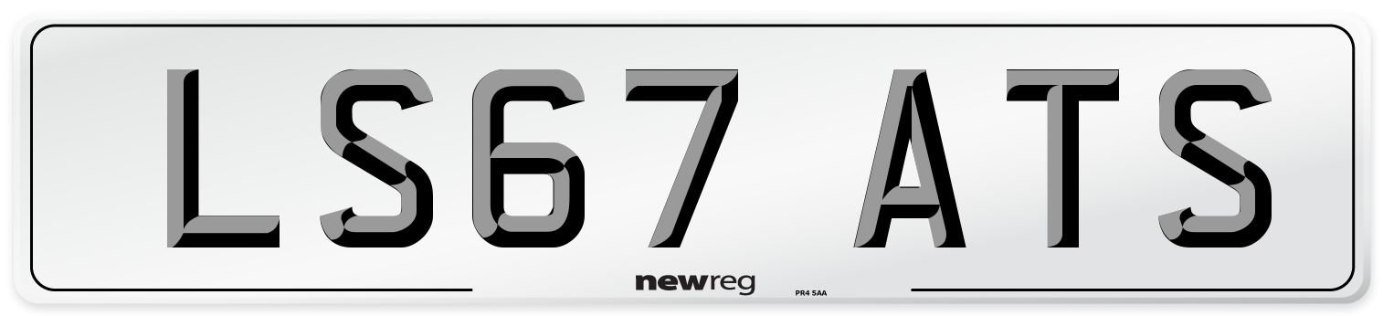 LS67 ATS Number Plate from New Reg